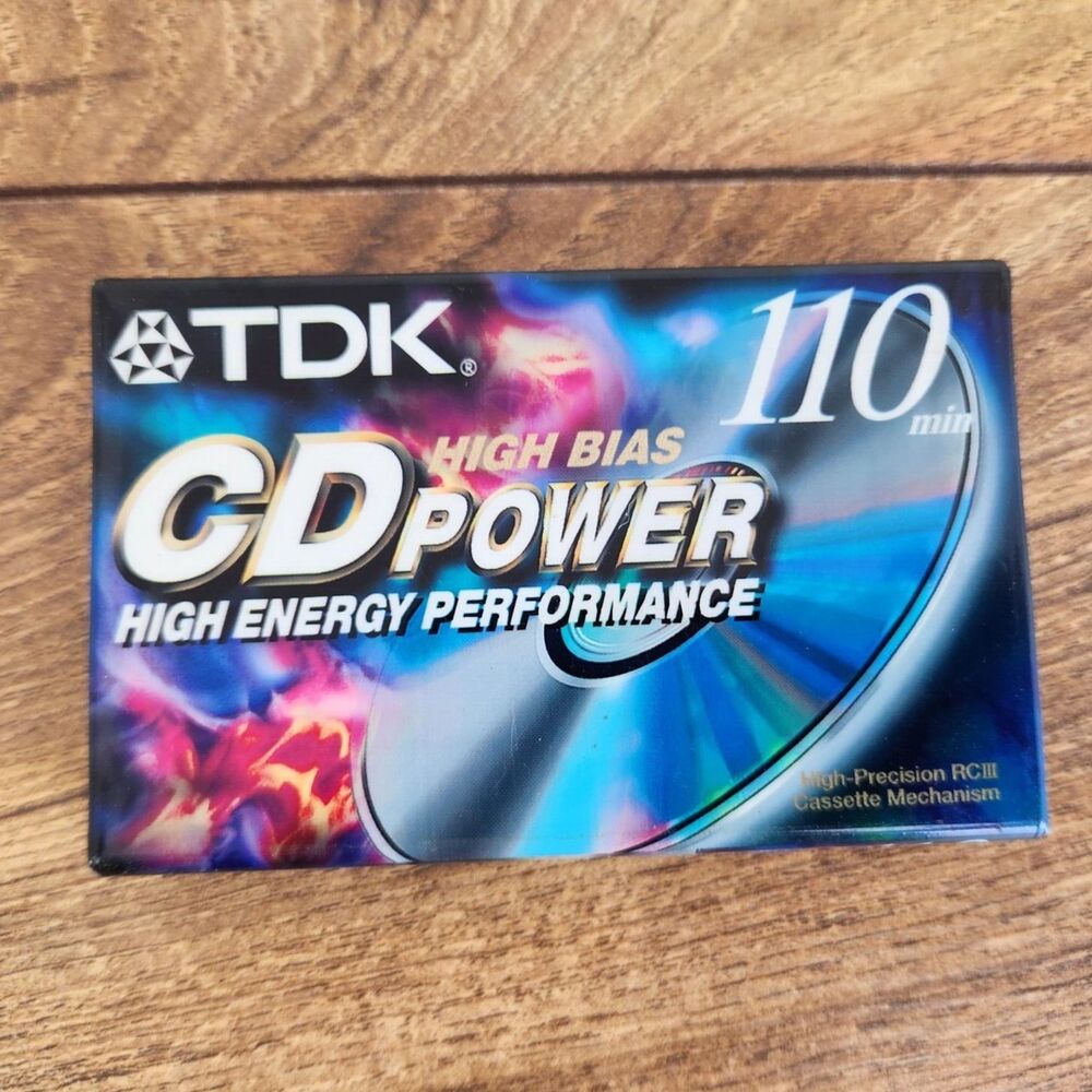 1- TDK CD Power 110 Type II High Bias Audio Cassette Tapes NOS Sealed